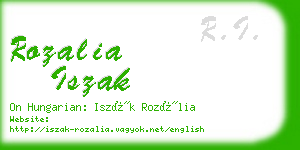 rozalia iszak business card